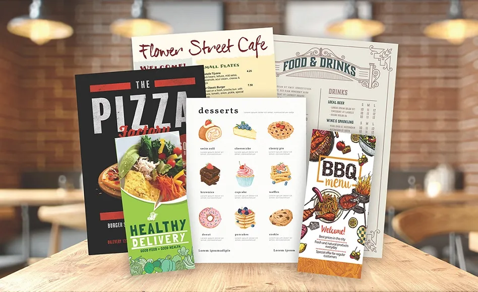 Menu Printing Mansfield