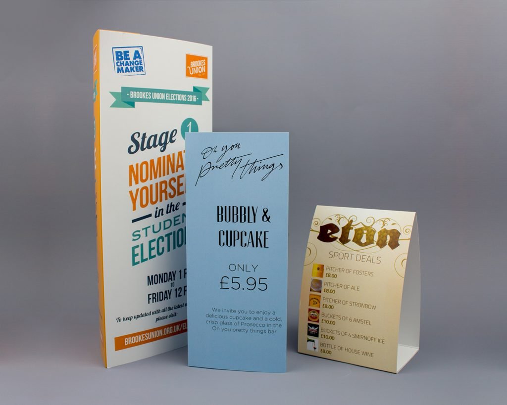 Table Tents Printing Mansfield
